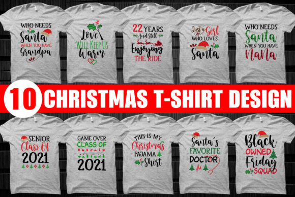 10 Christmas T-Shirt Design SVG Bundle Graphics Review