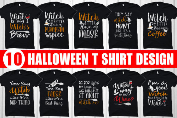 10 Halloween T Shirt Design SVG Bundle Graphics Review