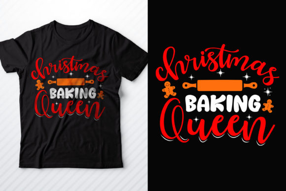 Christmas Baking Queen Graphics for T-Shirt Designs