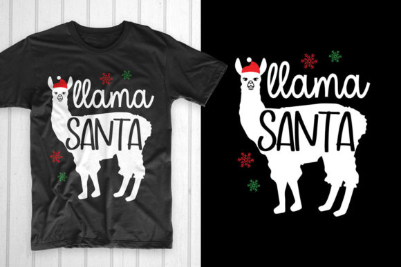 Christmas Llama T-Shirt Design: Graphics for Crafts
