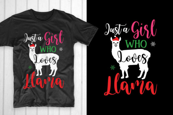 Christmas Llama T-Shirt Design: Graphics for Crafts