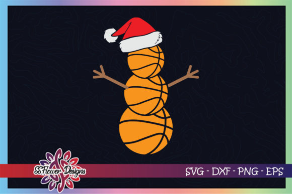 Christmas Snowman Basketball Santa Hat Graphics & T-Shirt Designs