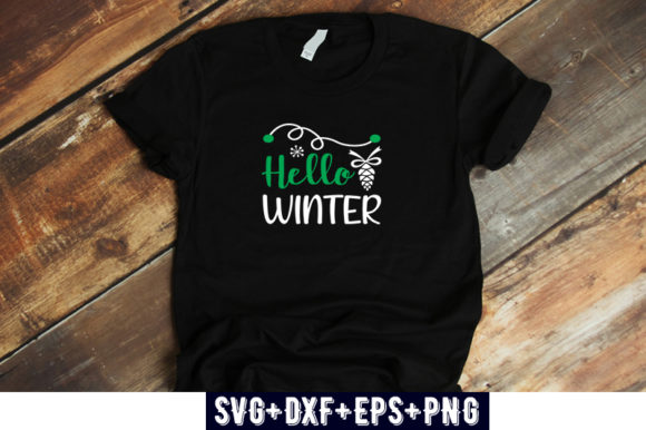 Hello Winter Graphics for T-Shirt Designs & Crafts
