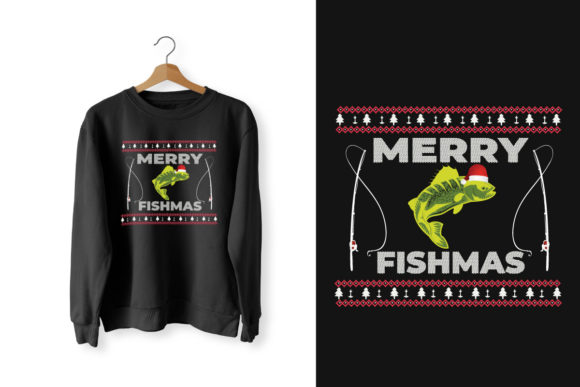 Merry Fishmas Christmas Tshirt: A Festive Graphic for Local Brands