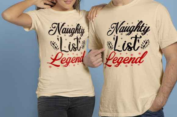 Naughty List Legend-Christmas Quote Art: A Graphics Gem