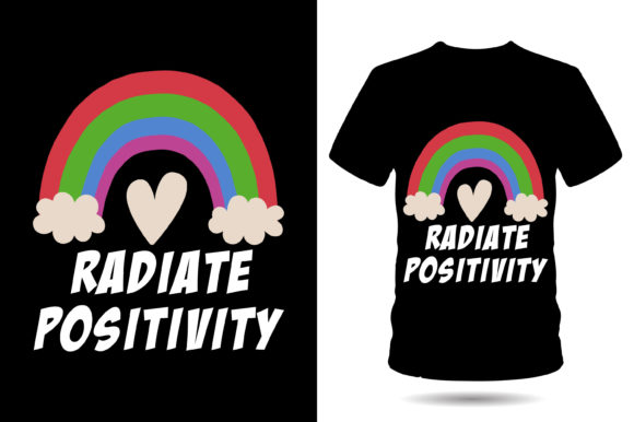 Radiate Positivity: A Versatile Graphic for T-Shirt Designs