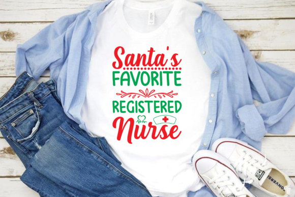 Review: Santa's Registered Nurse T-Shirt Design for Graphics