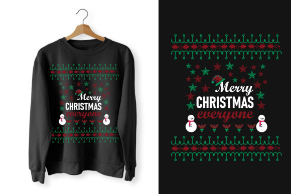 Reviewing Merry Christmas Everyone T-shirt for Graphics and Print Templates