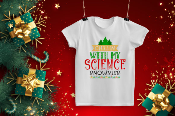 Science Christmas Teacher T-Shirt Design: A Versatile Graphic for Holiday Branding