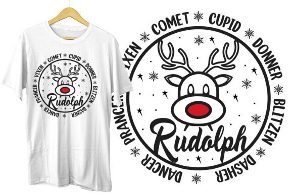 Team Rudolph T-Shirts: A Festive SVG for Graphics and T-Shirt Designs