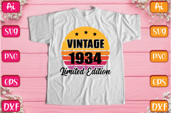 Vintage 1934 Limited Edition: Perfect for T-Shirt Designs and Graphics