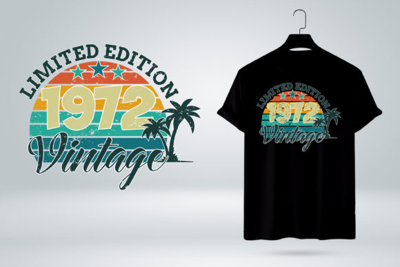 Vintage 1972 Tee: A Retro Graphics T-Shirt Design