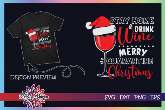 Wine Christmas Graphics for Cozy T-Shirt Designs